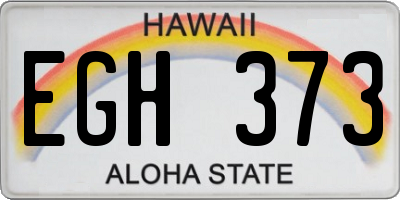 HI license plate EGH373