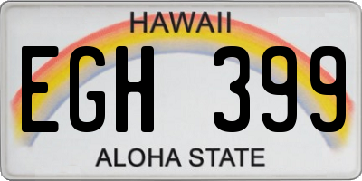HI license plate EGH399