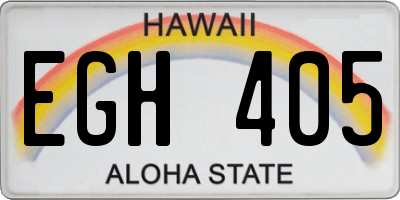 HI license plate EGH405