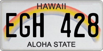 HI license plate EGH428