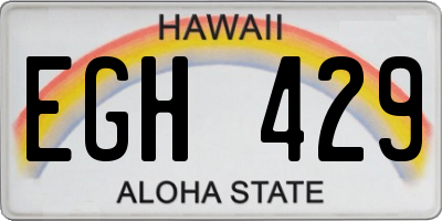 HI license plate EGH429