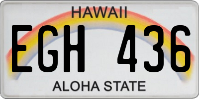 HI license plate EGH436