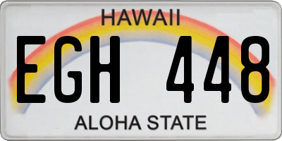 HI license plate EGH448