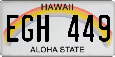 HI license plate EGH449