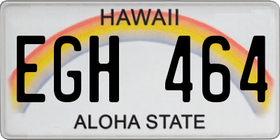 HI license plate EGH464