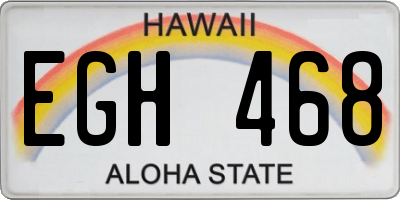HI license plate EGH468