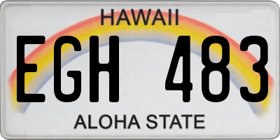 HI license plate EGH483