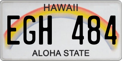 HI license plate EGH484