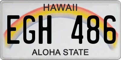 HI license plate EGH486