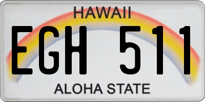 HI license plate EGH511