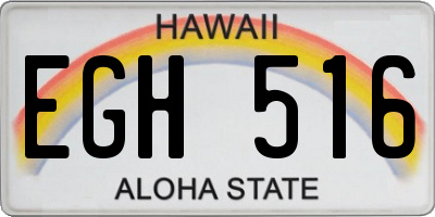 HI license plate EGH516