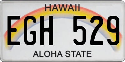 HI license plate EGH529
