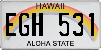 HI license plate EGH531