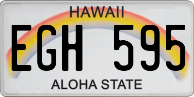 HI license plate EGH595
