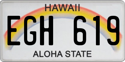 HI license plate EGH619