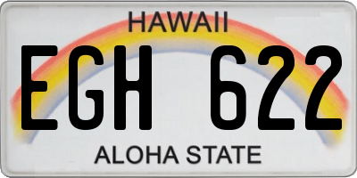 HI license plate EGH622