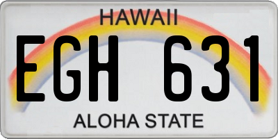 HI license plate EGH631