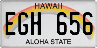 HI license plate EGH656