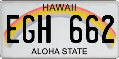 HI license plate EGH662
