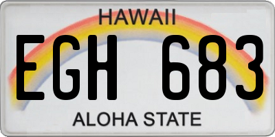 HI license plate EGH683