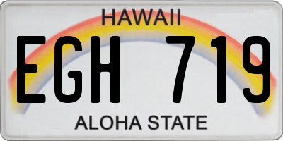 HI license plate EGH719
