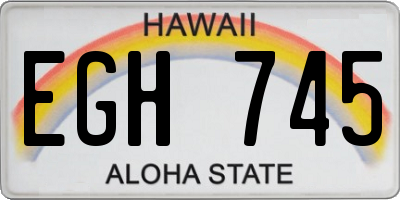 HI license plate EGH745