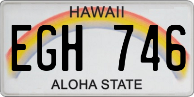 HI license plate EGH746