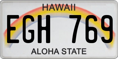 HI license plate EGH769