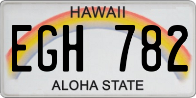 HI license plate EGH782