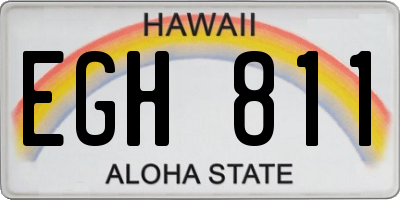 HI license plate EGH811