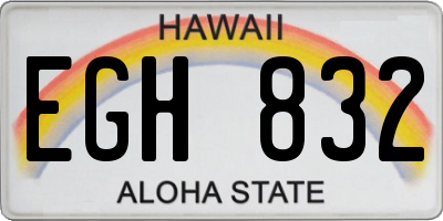 HI license plate EGH832
