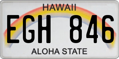 HI license plate EGH846