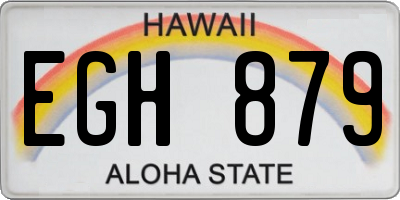 HI license plate EGH879