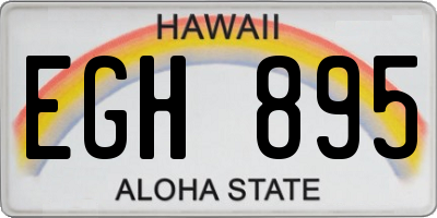 HI license plate EGH895
