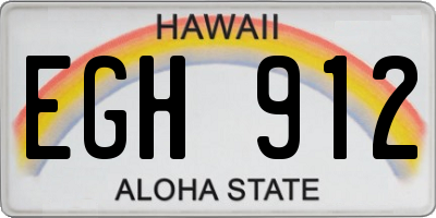 HI license plate EGH912