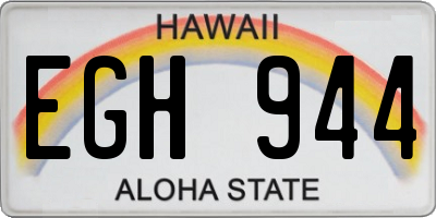 HI license plate EGH944