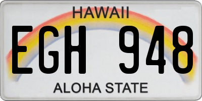 HI license plate EGH948