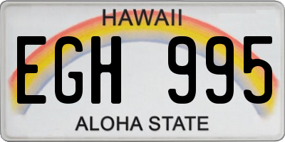 HI license plate EGH995
