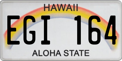 HI license plate EGI164