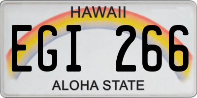HI license plate EGI266
