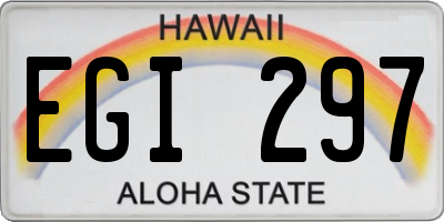HI license plate EGI297