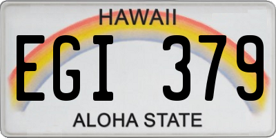 HI license plate EGI379