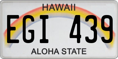 HI license plate EGI439
