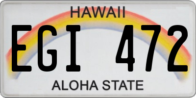 HI license plate EGI472