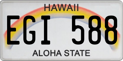 HI license plate EGI588