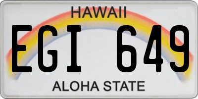 HI license plate EGI649