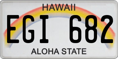 HI license plate EGI682