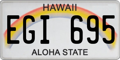 HI license plate EGI695