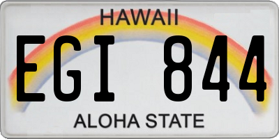 HI license plate EGI844