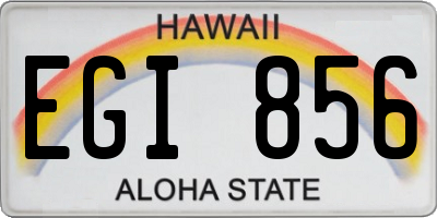 HI license plate EGI856